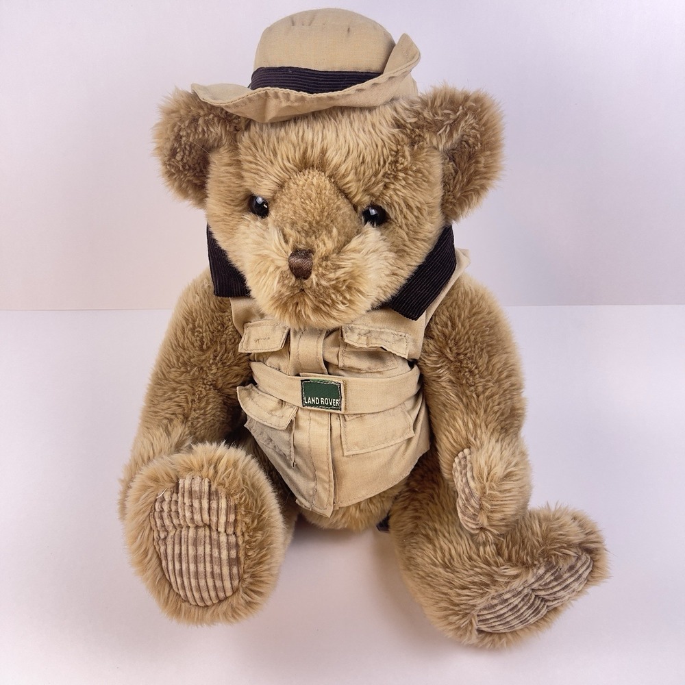 Land Rover Safari Explorer Plush Teddy Bear Toy 12 inches Vintage Rare